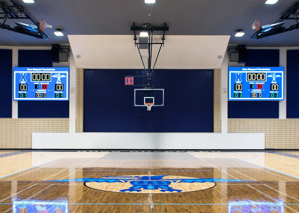 The Modern Gym LED Walls and Scoreboard Ross Shep School