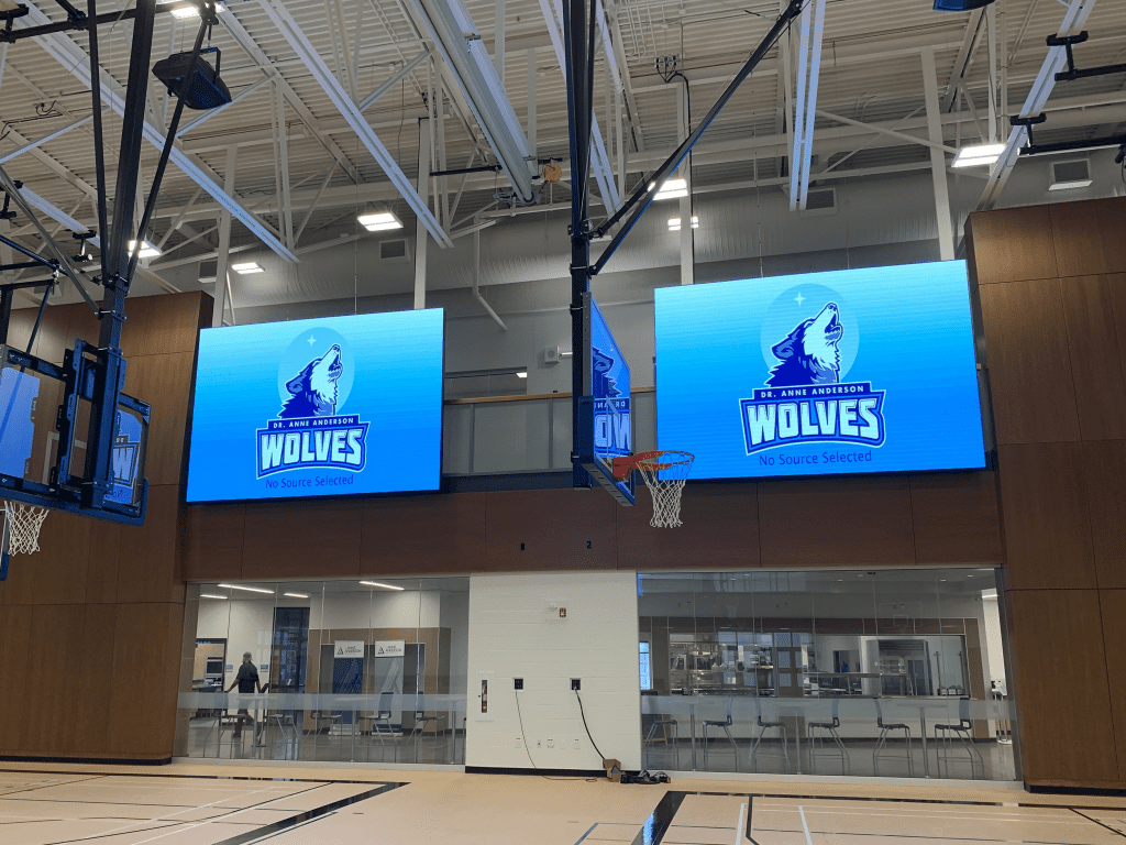 Project Gallery | The Modern Gymnasium, a Commercial AV Installation | Digital Edge Media | Dr. Anne Anderson High School