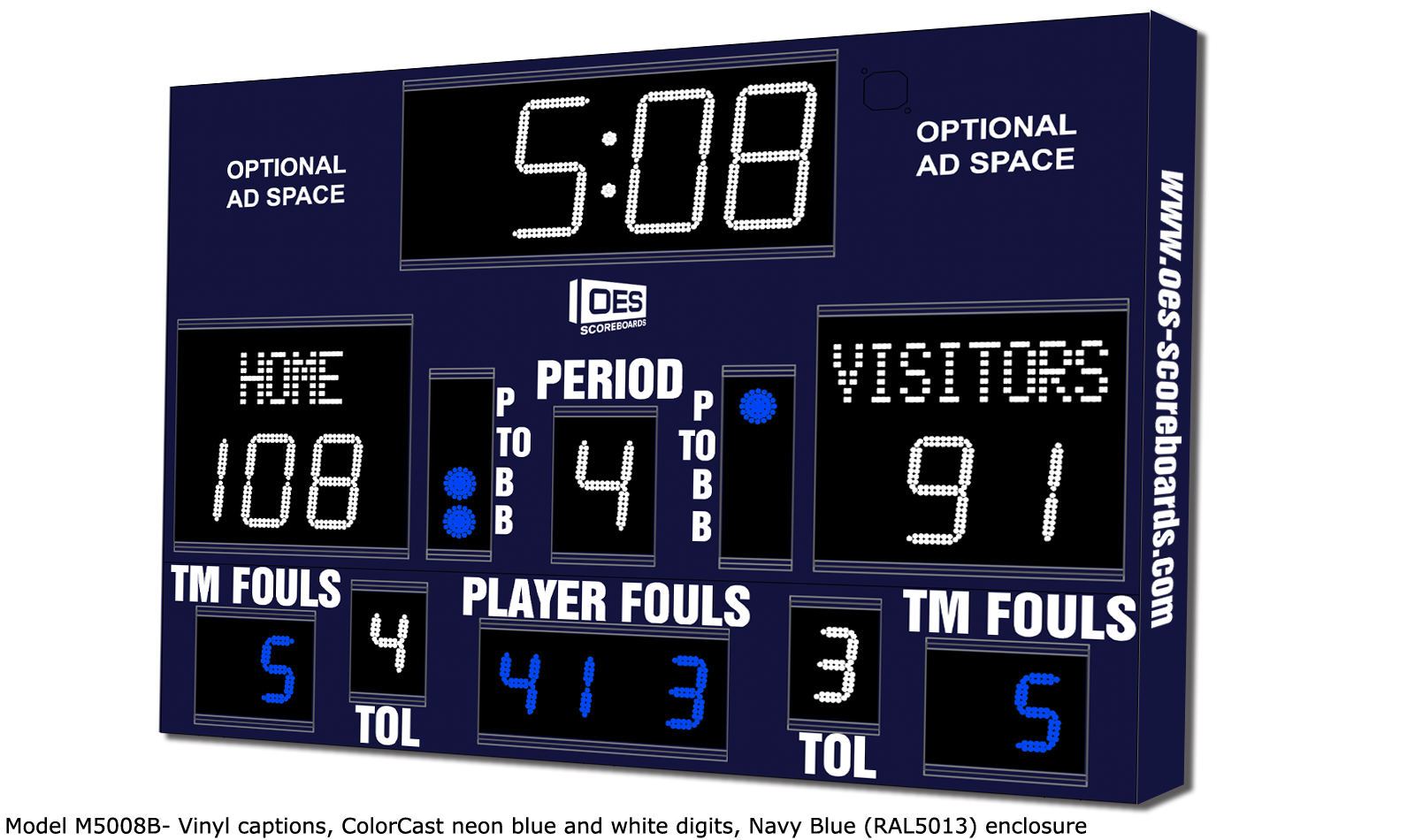 OES - Scoreboards 5008BW1 Basketball Scoreboards